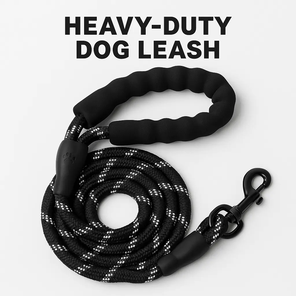 Laisse Chien Réfléchissante 1,5 m en Nylon (Black)