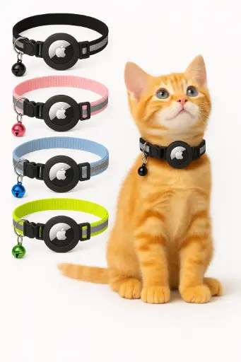 Cat Collar with AirTag Holder