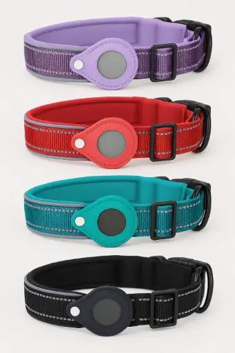 Dog Collar with AirTag Holder